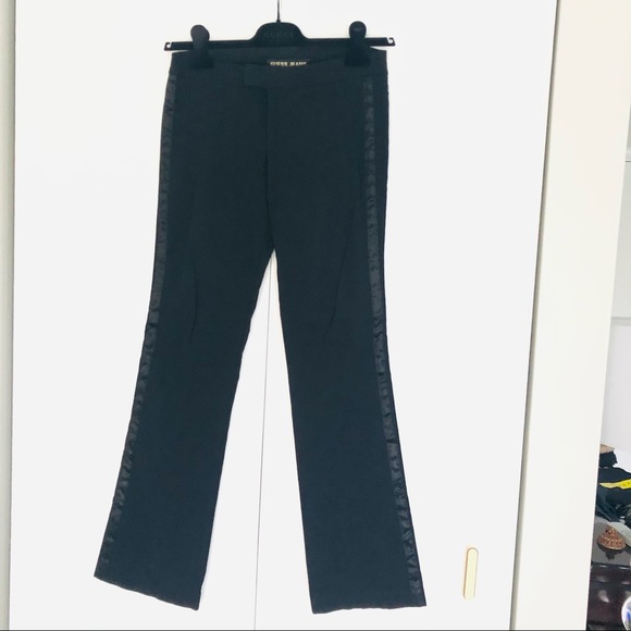 Women black Tuxedo  pants super stretchable - Picture 6 of 13